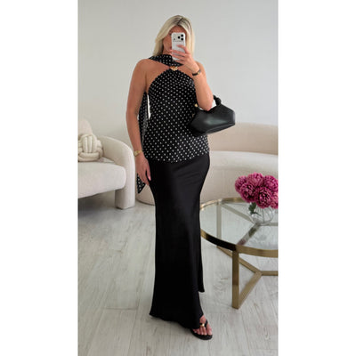 Claquettes noires détails dorés