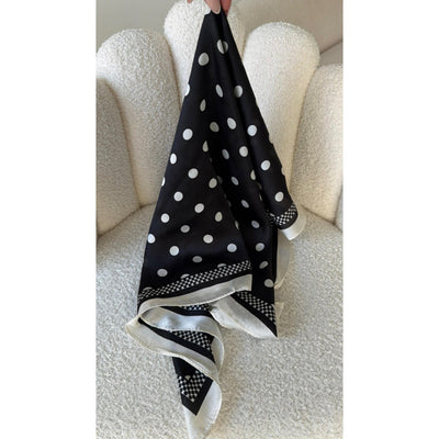 Foulard pois noir