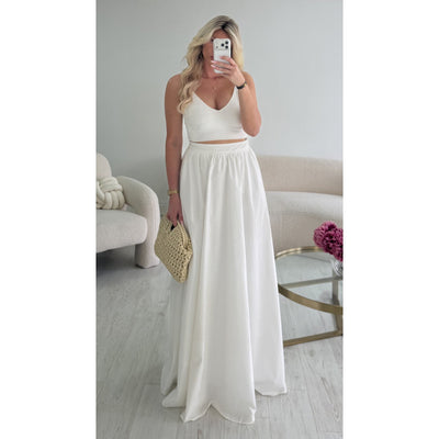 Jupe longue TALL coton blanche