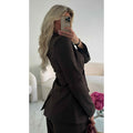 Blazer cintré choco structuré