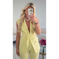 Blazer cintré citron sans manches