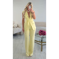 Blazer cintré citron sans manches