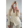 Blazer cintré épais créme