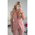 Blazer cintré old pink sans manches