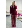 Blazer cintré/droit burgundy