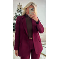 Blazer cintré/droit burgundy