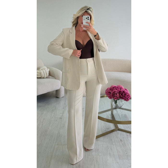 Blazer cintré/droit crème