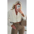 Blazer court épais blanc