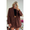 blazer daim chocolat