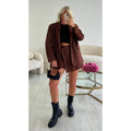 Blazer daim chocolat