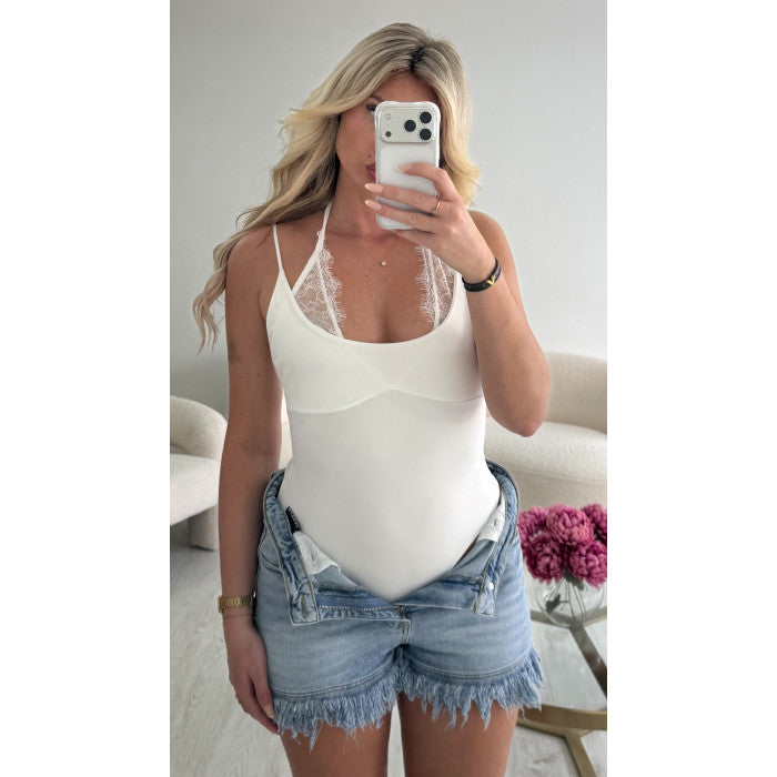 Body dentelle blanc