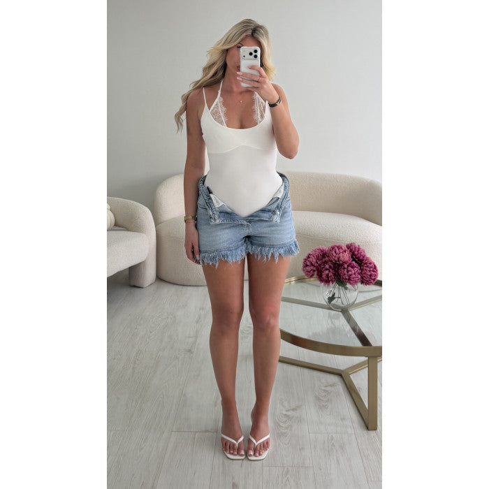 Body dentelle blanc