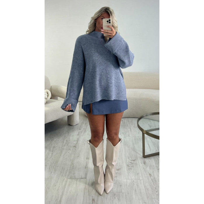 Bottes à talons retroussé simili cuir beige