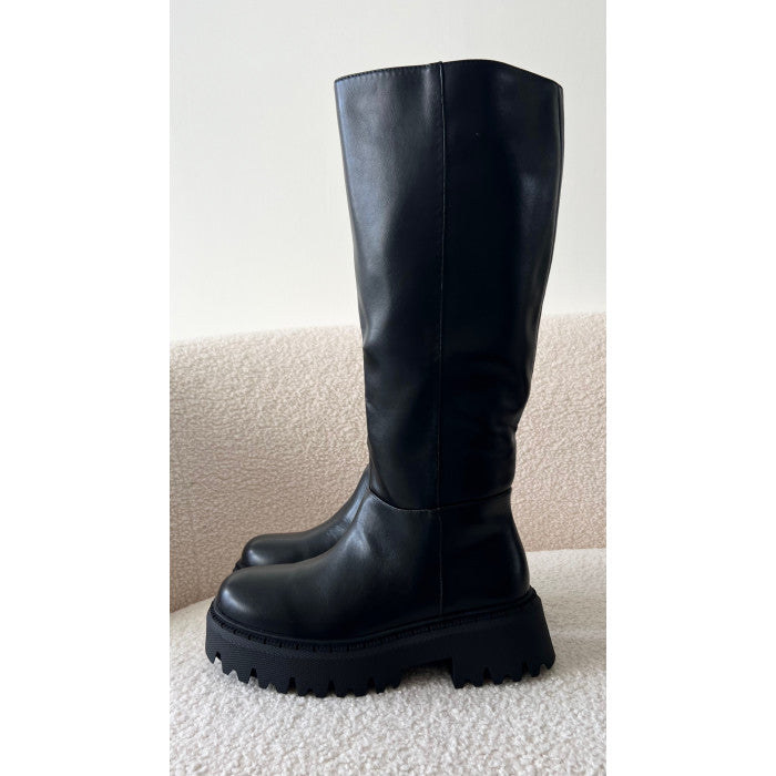 bottes plateforme noir