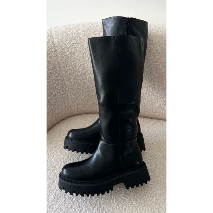 bottes plateforme noir
