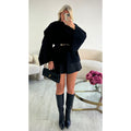 Bottes pointu talons simili cuir noires