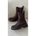 Bottines daim chocolat