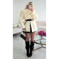 Cape épaisse creamy ceinture choco