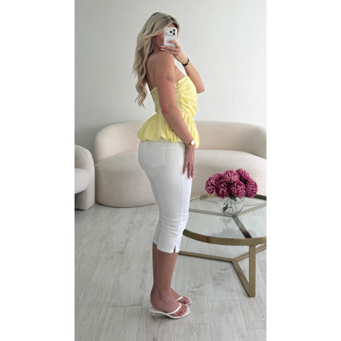 Capri jeans blanc