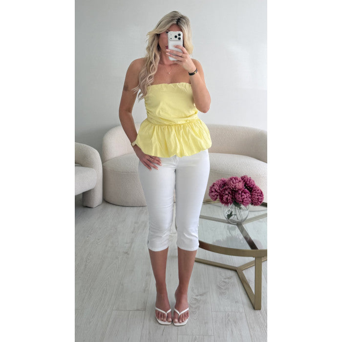 Capri jeans blanc