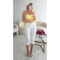 Capri jeans blanc