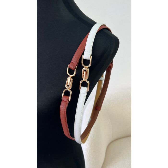 Ceinture fine camel