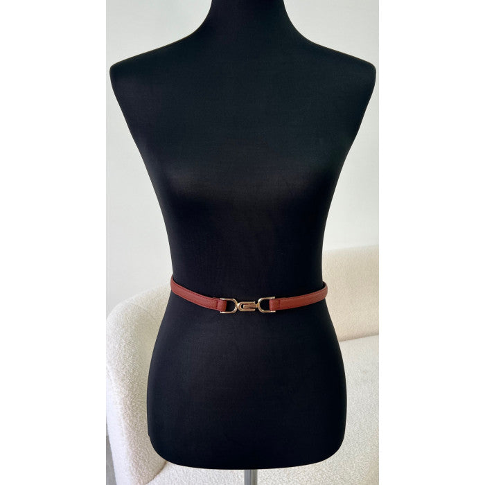 Ceinture fine camel