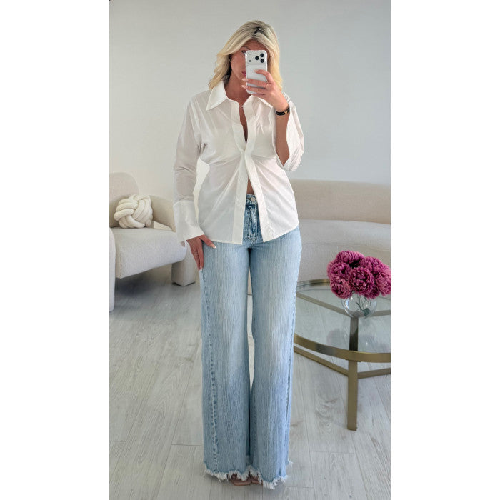 Chemise cintrée blanche