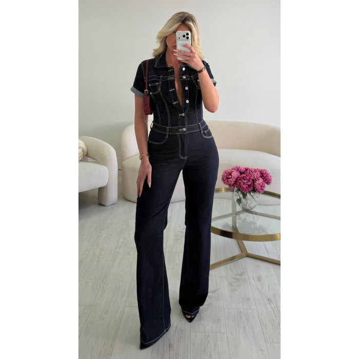 Combipantalon jeans extra long brut