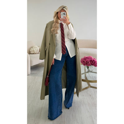 Cravate rayures bordeaux / bleu marine