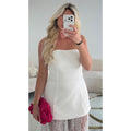 Ensemble bustier/jupe longue dentelle blanche