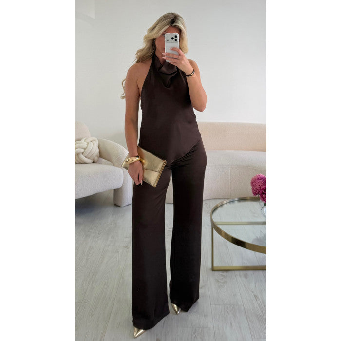 Ensemble choco dos nu satin