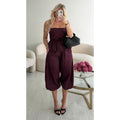 Ensemble coton bermuda prune