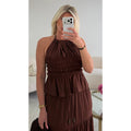 Ensemble jupe lin choco bijoux