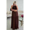 Ensemble jupe lin choco bijoux