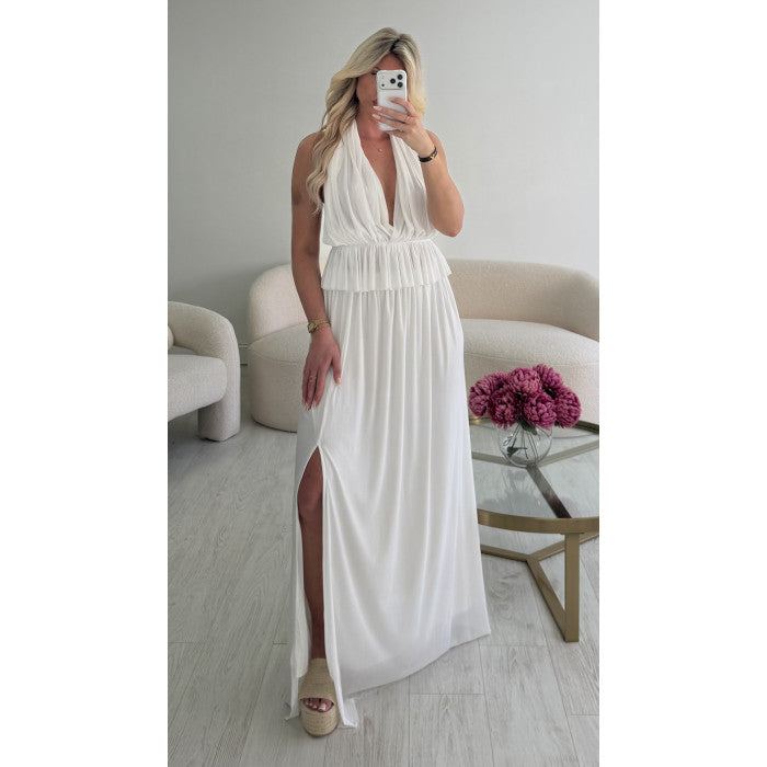 Ensemble jupe longue blanche