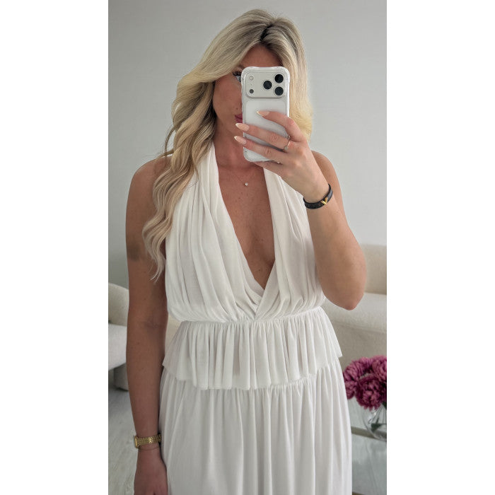 Ensemble jupe longue blanche