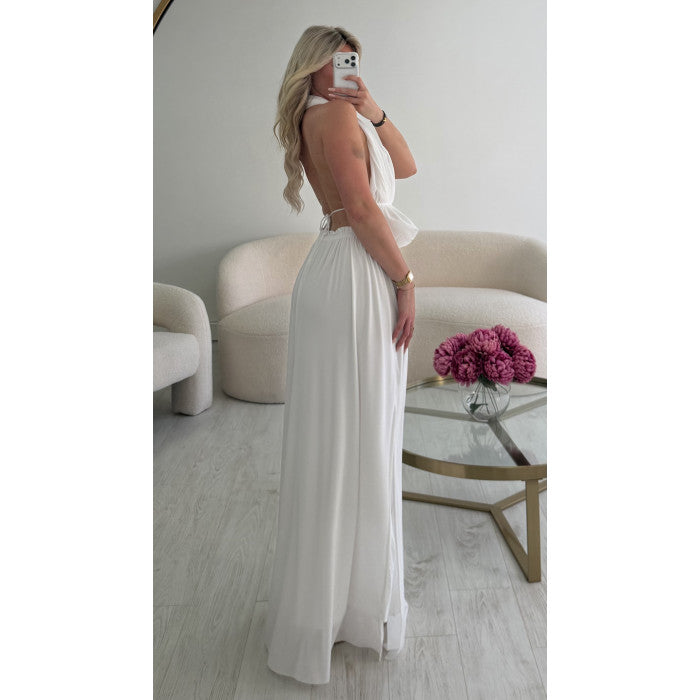 Ensemble jupe longue blanche