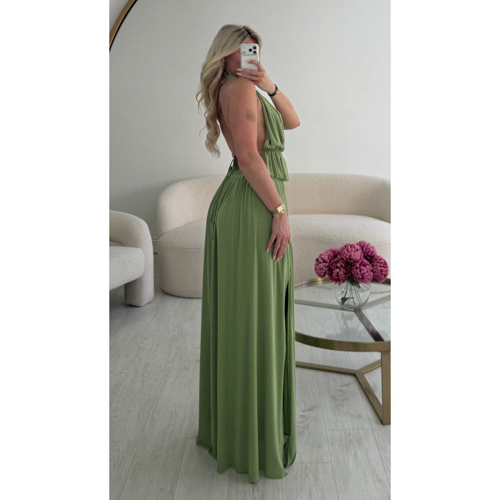 Ensemble jupe longue vert