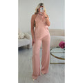 Ensemble old pink dos nu satin
