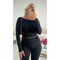 Ensemble pantalon flare casual noir