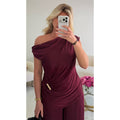 Ensemble palazzo fluide plum