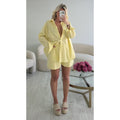 Ensemble short rayures jaune