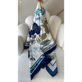 Foulard motifs bleus