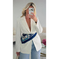 Foulard motifs bleus