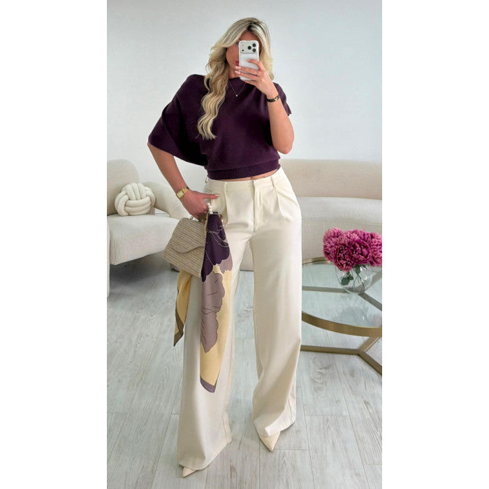 Foulard motifs plum