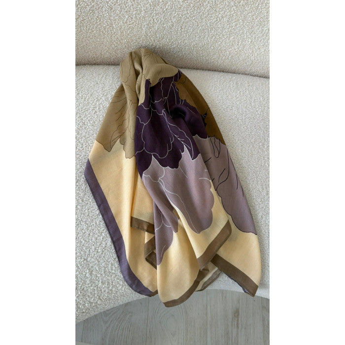 Foulard motifs plum
