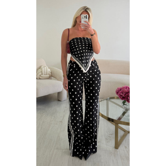 Foulard pois noir