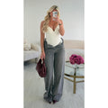 Jeans baggy extra long gris