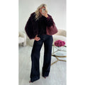 Jeans extra extra long brut coutures